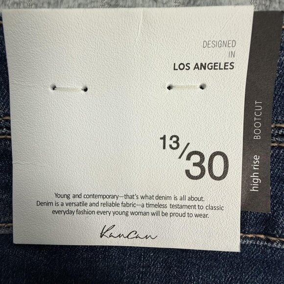 KanCan Jeans Womens 13/30 Blue High Rise Bootcut Recycled Denim Stretch Jeans - Picture 4 of 10